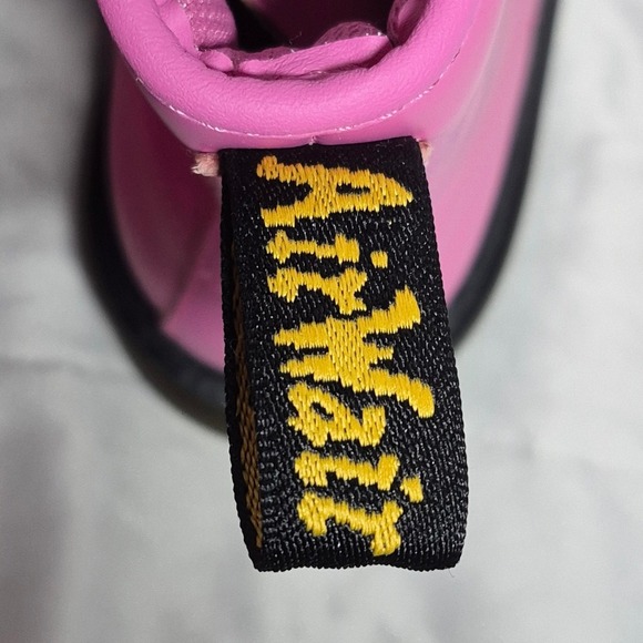 Dr. Martens hot pink combat boots Air Wair zip lace up women's 7 men's 6 - Picture 6 of 11